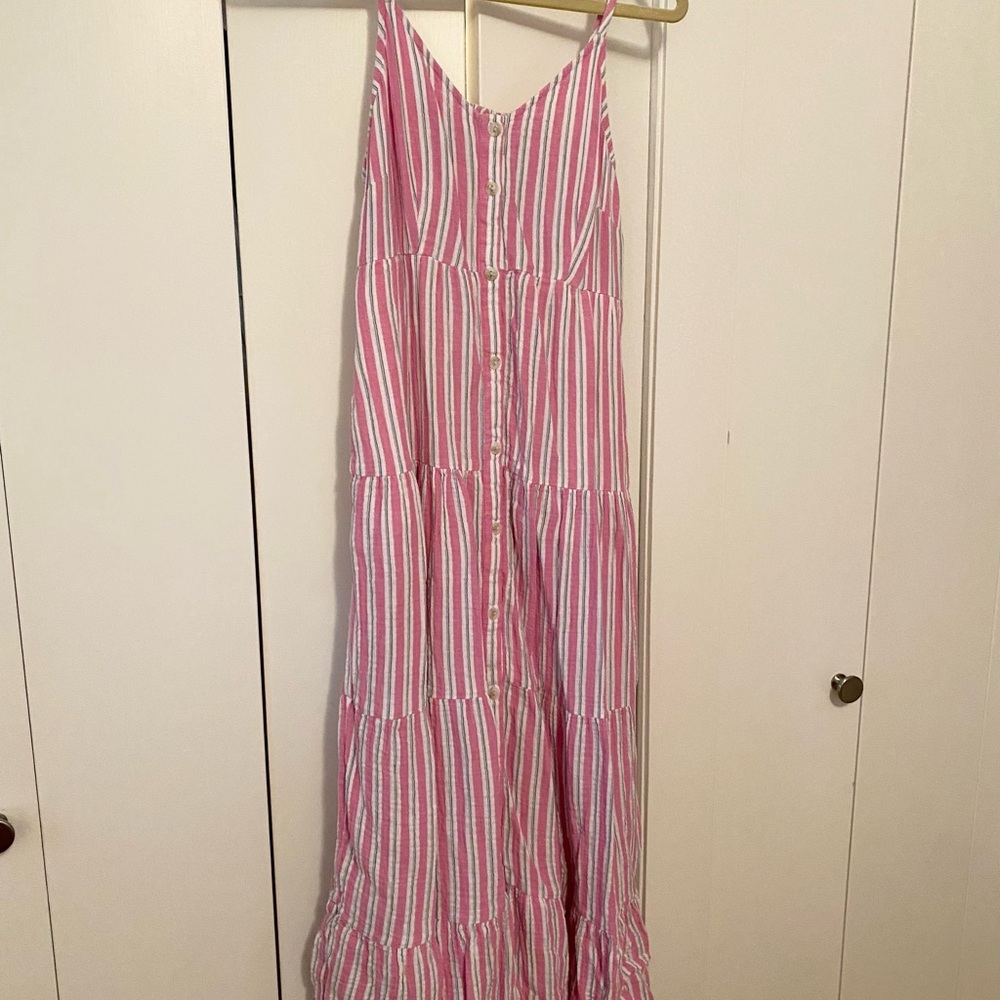 Target Pink striped maxi dress